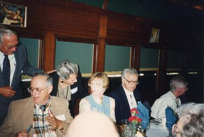 Pittsford Reunion - 1995
Standing from the left" Harold Johnson and Kate Loucks Johnson, `51;
Seated, L to R: David Manly, `52; Jean Manly; Don Burns, `52; Marie Burns
