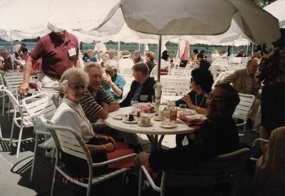 Cooperstown Reunion - 1996
Standing, hidden, Harry Johnson, `51; 
L to R: Marie Burns; Don Burns, `53; Kate Loucks Johnson, `51; Art Batty, `52; Vivian Schiro Benenati, `53; Tom Benenati, `53
