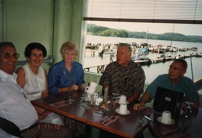 Cooperstown Reunion - 1996
L to R: Tom Benenati, `53; Vivian Schiro Benenati, `56; Marie Burns; Don Burns, `53; Bob Giammatteo, `53
