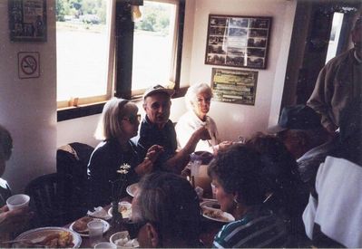 Reunion 1999 - Albany
L to R: Sue Ann Rodgers and Fran Rodgers, `53; Unknown;
Foreground, unidentified
