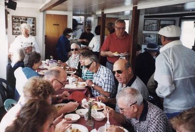 Reunion 1999 - Albany
Group aboard boat at lunch.

