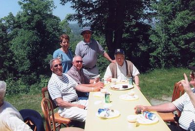 2003 Albany Reunion
L to R: (Seated) Tom Benenati, `53; Bob Giammatteo, `53; Ray Champlin, `52;
Standing: Cathy Giammatteo; Hal Smith, `53
