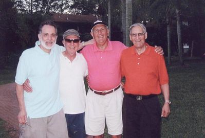 2004 Fort Meyers Beach February Mini Reunion of `53
Mike LaMarca; Bob Giammatteo; Ed Bonahue; Tom Benenati
