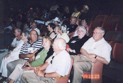 2005 Mayville Reunion
Group on tour at Supreme Court Justice Robert H. Jackson Center in Jamestown, NY
Front Row, L to R: Tom Yole, `52; Pat Yole; John Centra, `54; Peter Telfer, `53
Second Row: Bob Lanni, `52; Mary Anne Fitzgerald Lanni, `52; Marie Burns; Kate Loucks Johnson, `51; Doris Vater Ward, `52; Paul Ward, `53;
Third Row: Jan Mack Higham, `58 (in hat); Jack Higham, `57; Bea Lehan Finnen, `54
