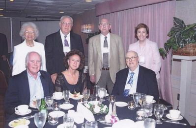 2006 Reunion 75th Anniversary 1953 1952
Seated, L to R: Peter and Phyllis Telfer, `53; Frank Fay, `53;
Standing: Louise Hann Egert, `55; Herb Egert, `53; Bob and Mary Anne Fitzgerald Lanni, `52
