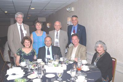 2006 Reunion 75th Anniversary 1965 1966 1968 1969 Table
Seated, L to R:  Marcia Sully, David Sully, `66; Joe Blackman, `66; Cenzie Davis;
Standing, L to R:  Doug Davis, `69; Maureen Culbert; Fred Culbert, `65; Joe Leggieri, `68

