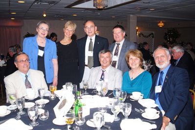 2006 Reunion 75th Anniversary 1965 1966 1967 Table
Seated, L to R:  Joe Mazzarulli, `65; John Schneider, `65; Bonnie Tomaszewski Kisiel, 67; Don Kisiel, `66;
Standing, L to R:  Rose Marie Mazzarulli; Judith Sharo Pearson, `66; Pat Pearson, `65; Peter Schroeck, `65
