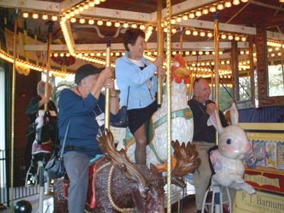 Cooperstown 2007 Champlin and Giamatteos
Ray Champlin and Cathy and Bob Giammatteo on the Carousel

