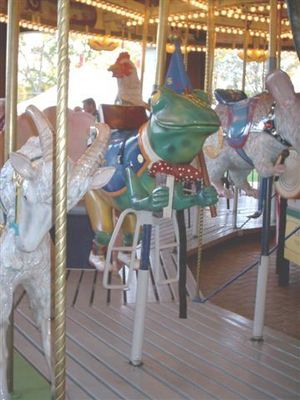 Cooperstown 2007 Empire State Carousel 
Empire State Carousel Artwork, Gerry's Frog, Farmers Museum
"Just a Little Frog in a Great Big Puddle"
