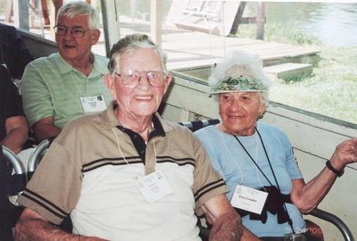 Canandaigua Reunion 2008
Boat Trip
Carlton and Elsa Coulter, `35; Jim Sweet, `56 in background
