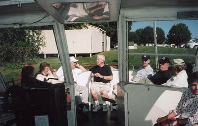 Canandaigua Reunion 2008
Boat Trip
Potter Club on the Fo'castle
Nancy Centra, Bea Lehan Finnen, Jim Finnen, Bob Sage, Peter McManus, John Centra, Unidentified man
