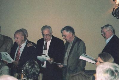 Canandaigua Reunion 2008
Potter Chorus
Bob Giammatteo, with Tom Benenati behind; Herb Egert; Carlton Coulter; Bernard McEvoy

