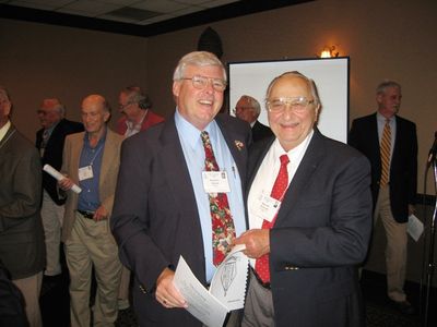 Ron Graves and Milan Krchniak
Passing of the baton for the Potter Chorus.  Ron Graves, `58 taking over from Milan Krchniak, `53
Keywords: krchniak graves 