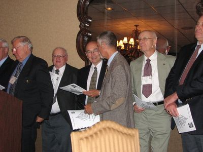 Potter Chorus at the Banquet
Paul Ward; Bob Umholtz; Pat Pearson; Bob Fairbanks; George Wood; and Jim Greene

