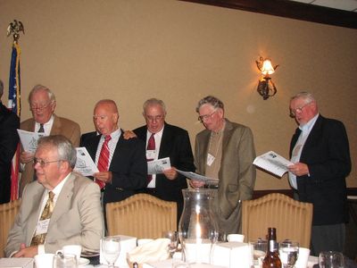 Potter Chorus at the Banquet
Jim Panton; Bob Giammatteo; Herb Egert; Carl Coulter; Frank McEvoy; and Dr. Preston Pierce, in foreground

