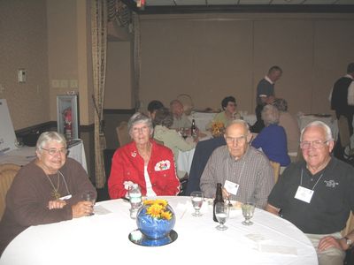 Mary Robbins, Jume Benton, Bernie Robbins, and John Benton
Mary Robbins; June Benton; Bernie Robbins, `57; and John Benton, `57
Keywords: robbins benton 1957
