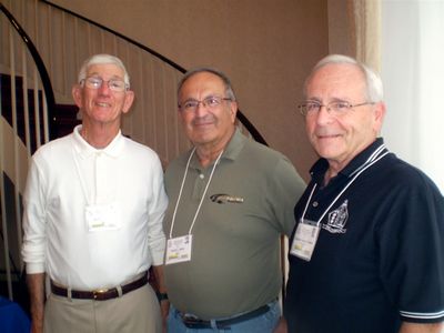 Friday Afternoon Registration
David LeBleu, 65; Dave Sully, 66; and Fred Culbert, 65 renew old friendships at registration.
