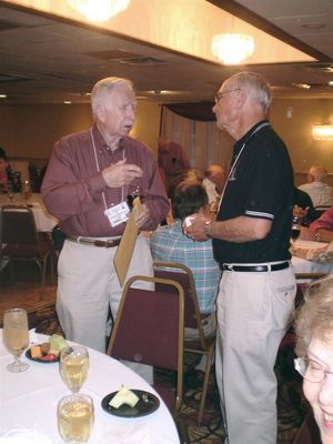 Friday Evening Reception
Joe McCormick, 53 and Harold Smith, 53, Myskania Plaque Honoree.
