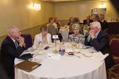 Saturday Banquet
L to r: Jack Higham, 57; Jan Mack Higham, 58; Barbara Strack McEvoy, 57; Bernard McEvoy, 57

