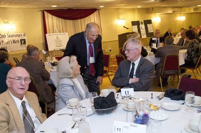 Saturday Banquet
L to R: Bob Lanni, 52; Marlene Martoni, 54; Ed Bonahue, 53; Joe Dolan, 52

Bob Lanni is also a University Excellence in Education Award, 1988, Honoree.
