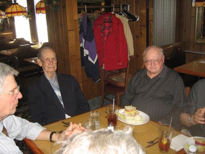 2013 Albany Luncheon at 76 Diner April 17
L to R: Doug Davis, `69; Ken Doran, `39; Bob Umholtz, `51
