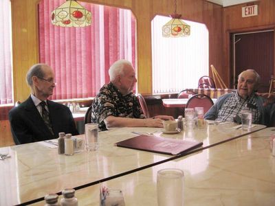 2013 Albany Luncheon at Route 7 Diner Sept 17
L to R: Ken Doran, `39; Claude Palczak, `53; Milan Krchniak, `53
