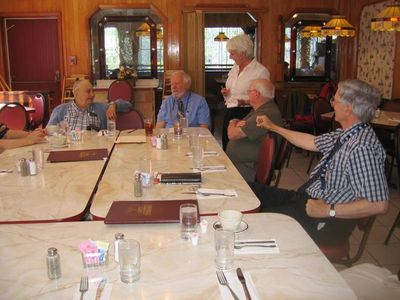 2013 Albany Luncheon at Route 7 Diner Sept 17
L to R: Milan Krchniak, `53; Paul Ward, `53; Diner Waitress; Bob Umholtz, `51; Doug Davis, `69
