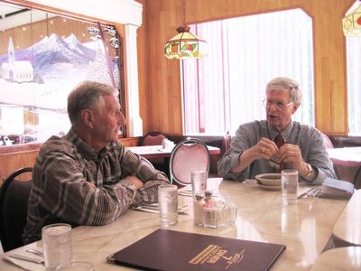 2014 Luncheon at Route 7 Diner October 8
Franz Zwicklbauer, `62; Doug Davis, `69
