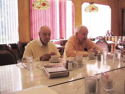 2014 Luncheon at Route 7 Diner October 8
Frank Ioele, `52; Claude Palczak, `53
