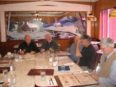 2015 Albany Luncheon at Route 7 Diner April 15
L to R: Paul Ward, `53; Bernie McEvoy, `57; Bob Umholtz, `51; Gerry Leggieri, `68; and Doug Davis, `69
