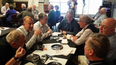 2016 Albany Luncheon & 85th Anniversary April 12, 2016
L to R: Miles Levine, `73; Tom Libbos, `72; James Morgan, `73; Jerome Sahlman, `71; Charles Kriete, `72; Tom Mullin, `72; Bart Grabon, `71

