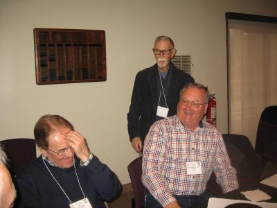 2016 Albany Luncheon & 85th Anniversary April 12, 2016
L to R: Carl Miller, `68; Richard Szymanski, `67; Bob Fairbanks, `64 (in background)
