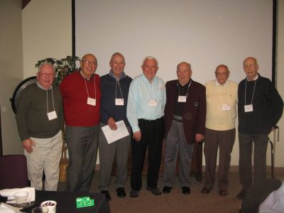 2016 Albany Luncheon & 85th Anniversary April 12, 2016
L to R: Tom Golden, guest; John Centra, `54; Peter McManus, `54; Claude Palczak, `53; Jim Finnen, `54; Frank Ioele, `52; George Wood, `54
