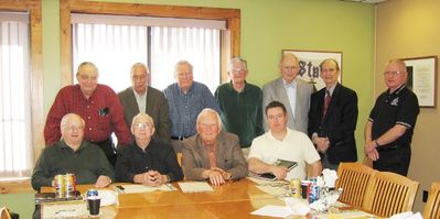 2008 Albany Luncheon at Potter Room, Alumni House April 08
Front Row, L to R:  Bob Unholtz, `51; Bob Lanni, `52; Jim Panton, `53; Lou Peluso, `82 (arrived late)
Back row:  Milan Krchniak, `53; Tom Benenati, `53; Paul Ward, `53; Carlton Coulter, `35; Howard Lynch, `43; Ken Doran, `39; Jack Higham, `57
 
Also attending, and in other photos, but had to leave before group picture was taken: Peter McManus, 54; David Brown, `54; and Fred Culbert, `65
