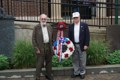 100th Anniversary Commemoration Aug. 8, 2018
Wreath laying at UAlbany
Gene McLaren, `45; Jack Higham, `57
