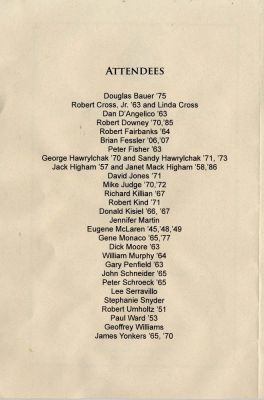 100th Anniversary Commemoration Aug. 8, 2018
100th Commemoration Luncheon Program Inside 
Attendees
[N.B.  Late Registrations:
Peter McManus, `54; Richard Fairbank, `66
Doug Davis, `69 and Vincenza Davis]
produced by the
UAlbany Alumni Association Office
under the direction of Loida Vera Cruz
