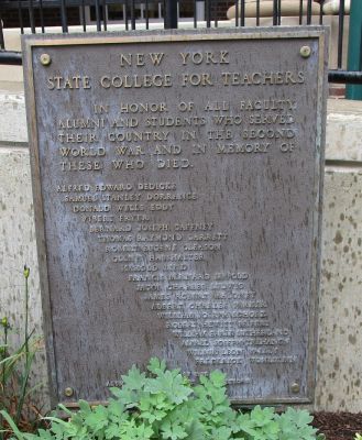 100th Anniversary Commemoration Aug. 8, 2018
Garden of Remembrance
World War II Memorial Plaque
Pottermen included:
Samuel Dorrance, `31, Potter Club Pres., `31-`32
Bernard Gaffney, `39, Potter Club Pres., `38-`39
Robert Seifert, `42
Willard Valley, `40 
