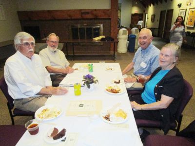 100th Anniversary Commemoration Aug. 8, 2018
L to R: (Temporarily missing from table) Paul Ward, `53; Geoff Williams,UAlb Archivist, Retired; Gene McLaren, `45; Peter McManus, `54; Jan Mack Higham, `58; (Taking the photo) Jack Higham `57
