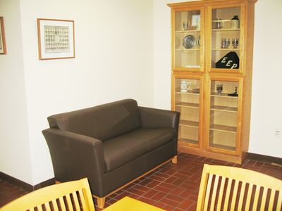 Potter Memorial Refurbishing Project - Alumni House
This view is of the new upholstered sofa.
