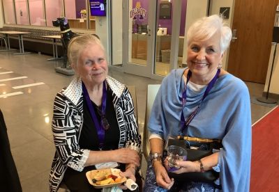 Potter Club 90th Anniversary October 15, 2021
Jan Mack Higham, `58 and Ann Holcomb Fairbank, `67, Chi Sig members and Potter spouses.  
Ann is current President of Chi Sigma Theta Sorority
