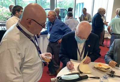 Potter Club 90th Anniversary October 15, 2021
Tom Mullin, `72 giving information to Jack Higham, `57
