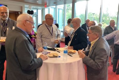Potter Club 90th Anniversary October 15, 2021
L to R:  Don Kisiel, `66; Angelo Battisti, `67; Tom Mullin, `72; Jack Higham, `57; and Peter Schroeck, `65
